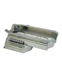 Moroso Pre-85 Chevrolet Small Block (w/Passenger Side Dipstick) Wet Sump 7qt 7-1/8in Steel Oil Pan - 21312