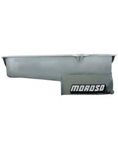 Moroso Pre-80 Chevrolet SBC (w/Driver Side Dipstick) Wet Sump 7qt 7.5in Steel Oil Pan - Black - 21316