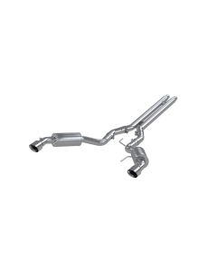 MBRP T409 Stainless 3" Catback Dual Split Rear Street Version w/ 4.5" Tips Ford Mustang GT 5.0L Coup - S7277409