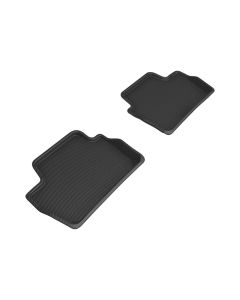 3D MAXpider 22-23 BMW 2 Series Coupe KAGU 2nd Row Floor Mats - Black - L1BM12521509