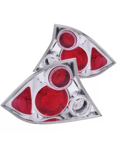 ANZO 2001-2003 Honda Civic Taillights Chrome w/ Halo - 221045