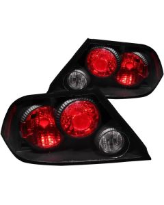 ANZO 2002-2003 Mitsubishi Lancer Taillights Black - 221086