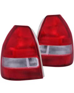 ANZO 1996-2000 Honda Civic Taillights Red/Clear - 221135