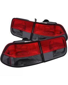 ANZO 1996-2000 Honda Civic Taillights Red/Smoke - 221206