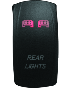 DragonFire Racing Lighted Switch Rear Light On/Off Red - 521392