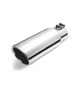 Gibson Round Dual Wall Angle-Cut Tip - 4in OD/2.25in Inlet/6.5in Length - Stainless - 500433