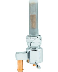 Bikers Choice Chrome Round Petcock 22MM Down Outlet - 489637
