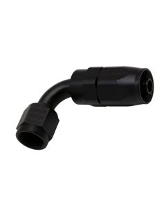 DeatschWerks 6AN Female Swivel 90-Degree Hose End CPE - Anodized Matte Black - 6-02-0803-B