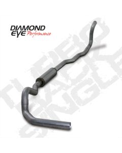 Diamond Eye KIT 4in TB MRP SGL SS DDG4X4 89-93 Dodge 5.9L Cummins 2500/3500 No Muffler - K4211S-RP