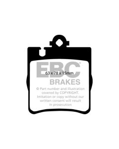 EBC Brakes Yellowstuff Our Flagship range REAR Disc Brake Pad Set FMSI D876 Mercedes-Benz Rear- EBC-