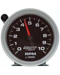 AutoMeter Tachometer Gauge 10K RPM 3 3/4in Pedestal w/Ext. Shift-Light - Black Dial/Black Case - 233908