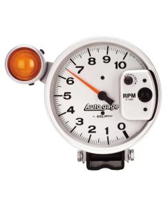 AutoMeter GAUGE TACHOMETER 5in. 10K RPM PEDESTAL W/EXT. SHIFT-LITE SILVER AUTO GAGE- AUTO-233911