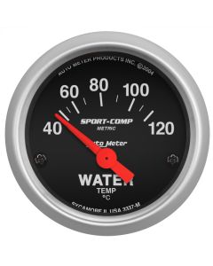 Autometer Sport-Comp 52mm 40-120 Degree Short Sweep Electronic Water Temperature Gauge - 3337-M
