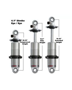 Ridetech HQ Series CoilOver Shock 4.1in Travel 2.5in Coil Eye/Eye Mounting 10.125inx14.225in - 24149901