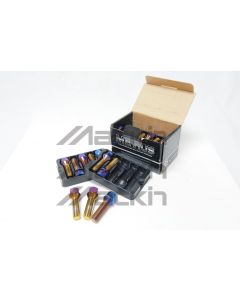 Wheel Mate Mevius 17 Hex Lug Bolt Set of 20 - Black 14x1.25 40mm Cone 60 DEG TAP - 40592B