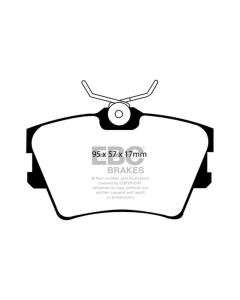 EBC 96-98 Volkswagen Eurovan 2.5 Vented Rotors Greenstuff Rear Brake Pads - DP61102