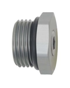 DeatschWerks 8AN ORB Male Plug Fitting with 1/8in NPT Gauge Port - Anodized DW Titanium - 6-02-0731