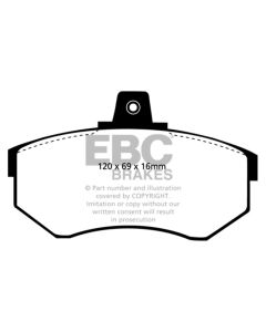EBC 81-83 Audi 5000 2.1 Turbo Redstuff Front Brake Pads - DP3369/2C