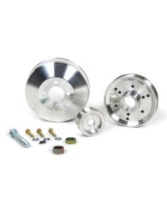 BBK 96-01 Mustang 4.6 GT Cobra Underdrive Pulley Kit - Lightweight CNC Billet Aluminum (3pc) - 1555