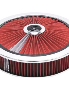 Edelbrock Air Cleaner Pro-Flo High-Flow Series Round Filtered Top Cloth Element 14In Dia X 3 125In - 43660