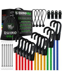 Rhino USA 28Pc Bungee Cord Assortment - RHINO-28-BNGE
