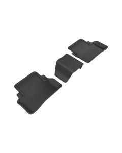 3D MAXpider 2017-2019 Mercedes-Benz E-Class Sedan W213 Kagu 2nd Row Floormats - Black - L1MB08821509