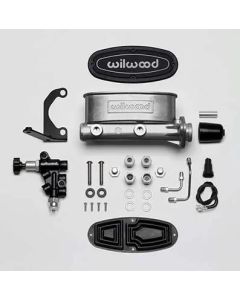 Wilwood HV Tandem M/C Kit w L/H Bracket & Prop Valve - 1in Bore - 261-13269