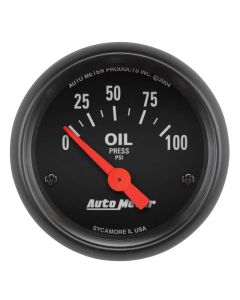 AutoMeter GAUGE OIL PRESSURE 2 1/16in. 100PSI ELECTRIC Z-SERIES- AUTO-2634
