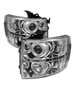 Spyder Chevy Silverado 1500 07-13 Projector Headlights LED Halo LED Chrm PRO-YD-CS07-HL-C - 5009500