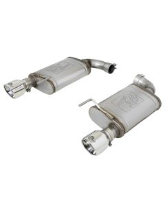 aFe MACH Force-Xp SS Axle Back Exhaust w/Polished Tips 15-17 Ford Mustang GT V8-5.0L - 49-43105-P