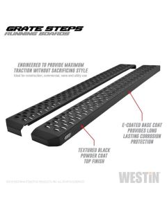 Westin Grate Steps Running Boards 54 in - Textured Black - 27-74705