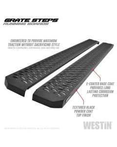 Westin Grate Steps Running Boards 75 in - Textured Black - 27-74725