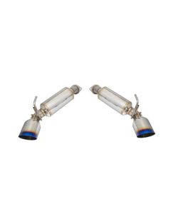 Remark 09-19 Nissan 370z Axle Back Exhaust w/Burnt Stainless Single Wall Tip - RO-TT34-S