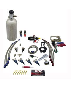 Nitrous Express 4 Cyl Piranha Nitrous Kit (For EFI Applications) w/1.4lb Bottle - 60009P