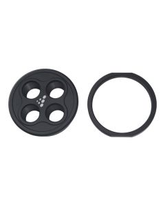 DeatschWerks Quad 10AN ORB Bulkhead - Anodized Matte Black - 6-03-0701
