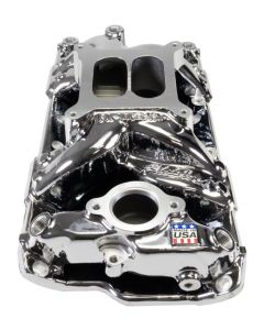 Edelbrock Intake Manifold - Small Block Chevy - RPM Air Gap - Chrome Plasma Coated - 7501-CP