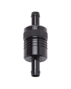 Edelbrock Fuel Filter Aluminum 3In X 01/ 1/8In 3/8In Inlet/Outlet Black - 8157