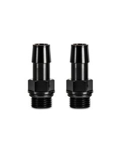 Mishimoto 16X1.5 TO 1/2in. Hose Barb Aluminum Fittings (Pack of 2) - MMFT-M16-12BK