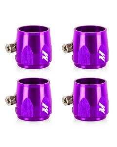 Mishimoto Aluminum -6AN Hex Finishers - Purple - MMHXF-06-4-PR