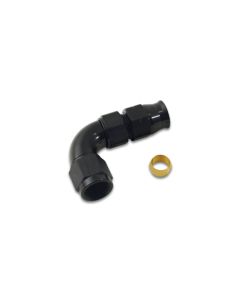 Vibrant 90 Deg 5/16in Tube to Female -6AN Adapter (w/ Olive Inserts) - 16565
