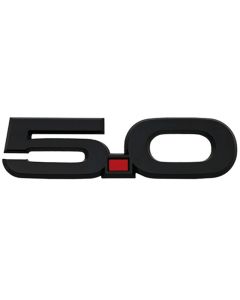 Ford Racing 15-17 Ford Mustang 5.0L Fender Emblem Black - M-1447-M50AB