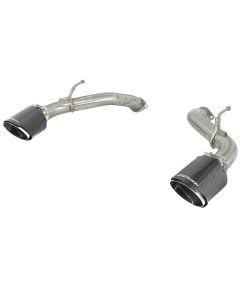 aFe POWER Takeda 2.5in 304 SS Axle-Back Exhaust w/ Carbon Fiber Tips 17-19 Infiniti Q60 V6-3.0L (tt) - 49-36133NM-C