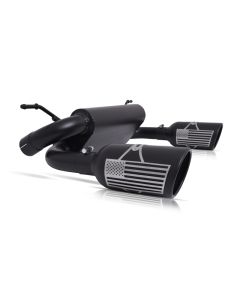 Gibson 07-17 Jeep Wrangler JK X 3.8L 2.5in Patriot Series Axle-Back Dual Split Exhaust - Blk Ceramic - 70-0001