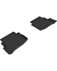 3D MAXpider 20-21 Mazda CX-9 6-Seat without 2nd Row Console Kagu 2nd Row Floormats - Black - L1MZ07621509