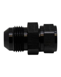 DeatschWerks 8AN Male Flare to Fuel Pump Outlet Barb Adapter - Anodized Matte Black - 6-02-0736-B
