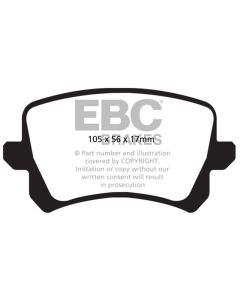 EBC 15+ Audi Q3 2.0 Turbo Redstuff Rear Brake Pads - DP32004C
