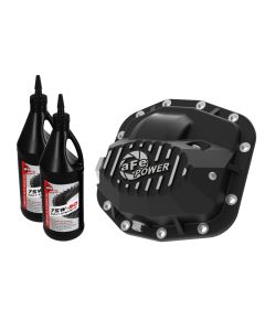aFe 18-23 Jeep Wrangler JL Pro Series (Dana M186) Front Diff Cover w/ Oil - Black - 46-71011B