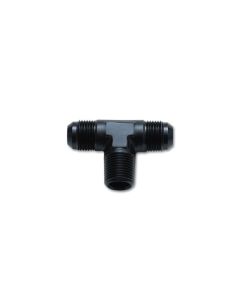 Vibrant -3AN x 1/8in NPT Flare to Pipe Tee Adapter Fitting - Aluminum - 10460