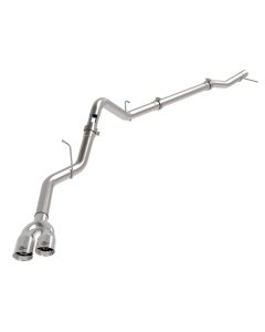 aFe Rebel XD Series 3 IN 304 Stainless Steel DPF-Back Exhaust w/Dual Polished Tips - 49-34145-P
