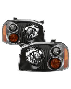 xTune 01-04 Nissan Frontier OEM Headlights - Black (HD-JH-NF01-AM-BK) - 9042768